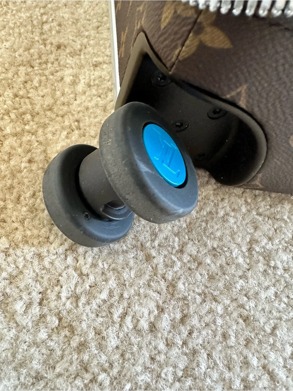 Louis Vuitton Monogram Carry-On with Turquoise Accents